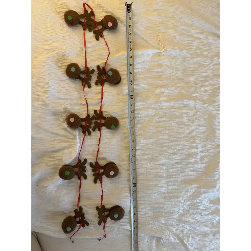Christmas Decorations Set of 2 Centerpiece Reindeer Garland Reindeer Snowmen